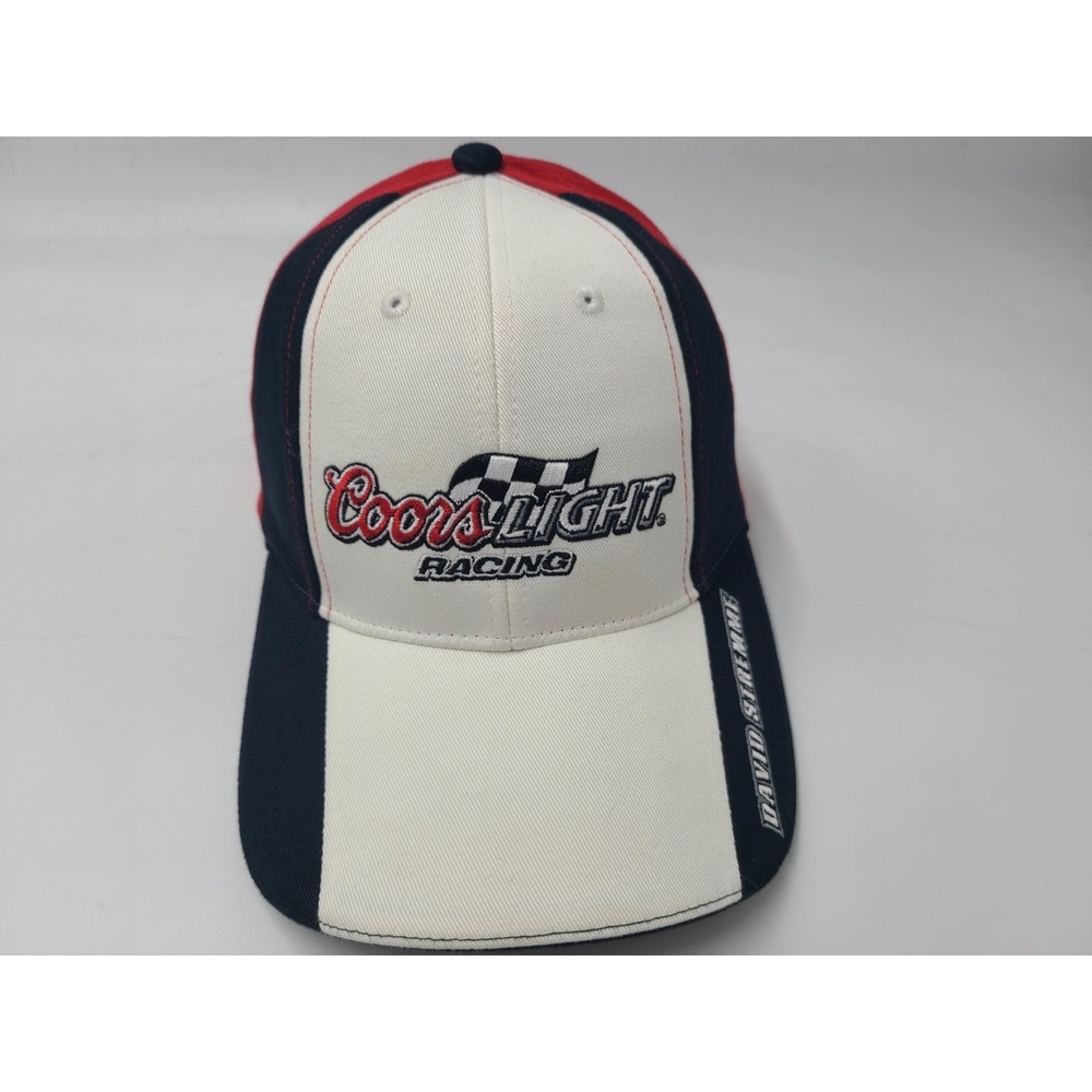 David Stremme‎ #40 Coors Light Racing Strapback Adjustable Hat Cap NASCAR White